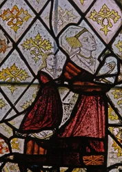 Window depicting Margaret Fawkener, wife of Robert Fitz Ellis and daughter