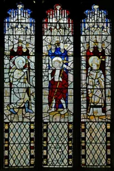 Window N5 depicting the Doubting St Thomas with the Resurrected Christ and St Thomas Becket?