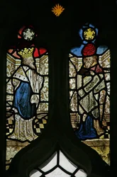 Window depicting a king (Edmund?) and a prophet