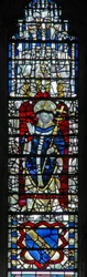 Window depicting an archbishop