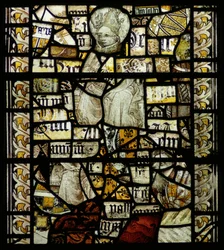 Window depicting a bishop