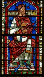 Window depicting a genealogical figure: Aminadab