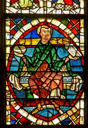 Window depicting a genealogical figure: Jeconais