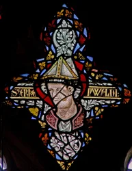 Window 5 depicting Bishop Erkenwald