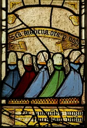 Window 3 depicting a group of female donors