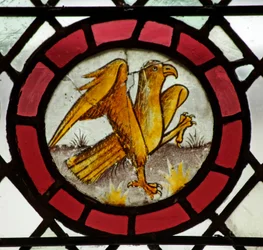 Window depicting an eagle