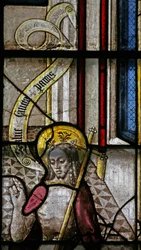 Window s3 depicting a Resurrection scene: the appearance to Mary Magdalene