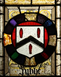 Window depicting arms of Tubbe