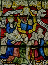 Window w25 depicting the Te Deum