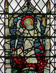 Window w36 depicting St Michael