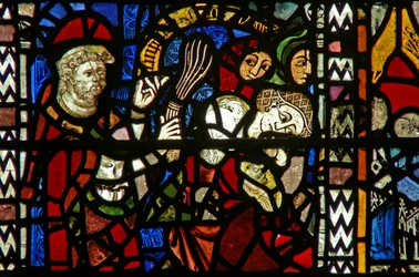 Window w38 depicting the administration of penance