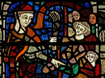 Window w38 depicting the administration of penance