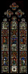 Window w40 depicting St Peter and Pilgrim window