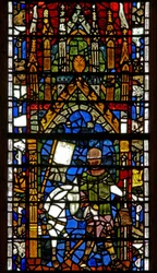 Window w40 depicting pilgrim donors