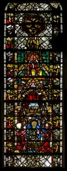 Window w42 depicting St Catherine is imprisoned