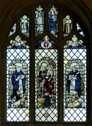 Window w4 depicting fourth window from the west end of the north aisle