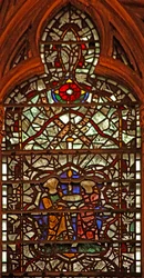 Window W61 depicting a scene from the life of St John the Baptist: Salome receives his head