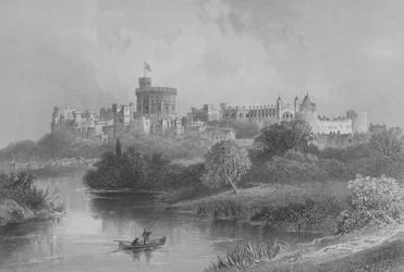 Windsor Castle, from The Gallery of Geography by Rev. Thomas Milner, published c.1880