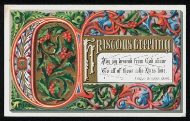 Words from an Anglo-Norman Carol, Christmas Greetings Card