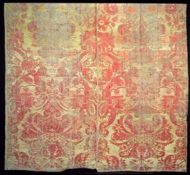 Woven Silk and Linen Sample, Early 18th Century