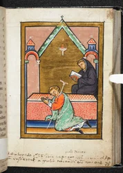Cripple Praying at the Tomb of St Cuthbert, Illustration from 