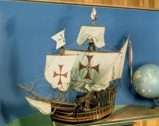1:20 scale rigged model of the Santa Maria