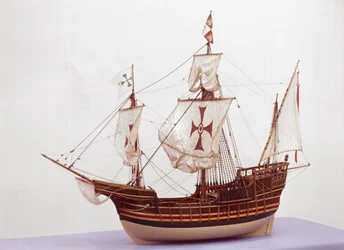 1:20 scale rigged model of the Santa Maria