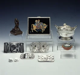 Arts and Crafts silver and metalwork by Harold Stabler, Phoebe Stabler, Kate Harris and Liberty