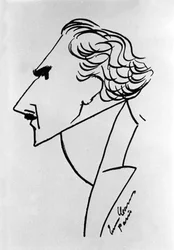 Cartoon by the Italian conductor Arturo Toscanini (1867-1957). Drawing by the tenor Enrico Caruso. 1908 approx.