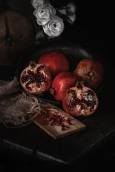 Elegant Pomegranate Still Life