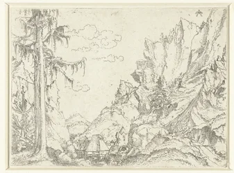 Landscape with a Village in a Rocky Valley