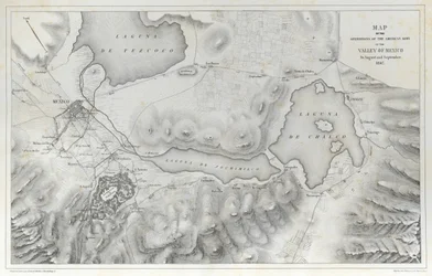 Map of the Operations of the American Army in the Valley of Mexico in August and September 1847 during the Mexican-American War