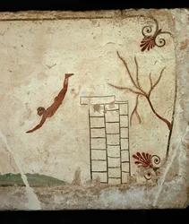 Diver Jumping from a Tower into the Sea, an Allegory