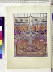 Full page: depiction of a fountain