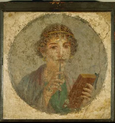 Sappho, Idealized Portrait of a Young Girl Posing as a Poetess