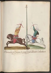 Soldiers from Various Lands and Cultures: Two Turkish Archers on Horseback During Target Practice