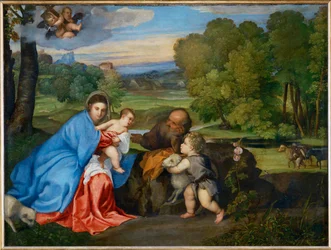 The Holy Family with Young Saint John the Baptist in a Landscape