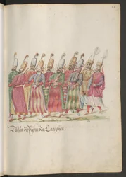 The Court of a Pasha and Sultan: Warriors with Axes and Bows