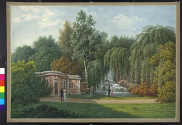 View of the garden of Monza