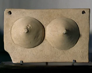 Votive plaque showing two breasts