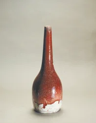 Porcelain Vase with Flambe Enamel