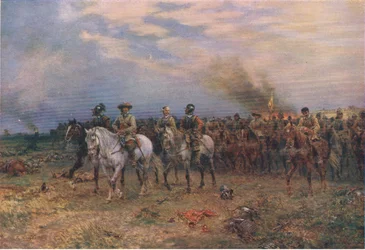 Cromwell at Marston Moor, Illustration from The History of the British People Published by Waverley, c.1940
