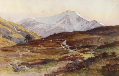 Ben Lui, in April, from Strath Fillan