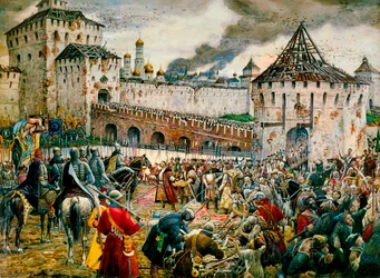 The expulsion of Polish invaders from the Moscow Kremlin, 1612
