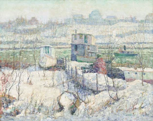 Boathouse, Winter, Harlem River, c.1916