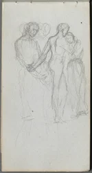 Sketchbook, page 10: Figures Embracing