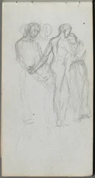 Sketchbook, Page 10: Figures Embracing