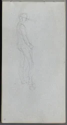Sketchbook, page 11: Figure in Profile