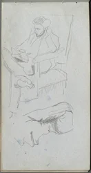 Sketchbook, page 24: Seated Male Figure