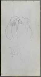 Sketchbook, Page 33: Study of a Cow from Behind and Profile Study